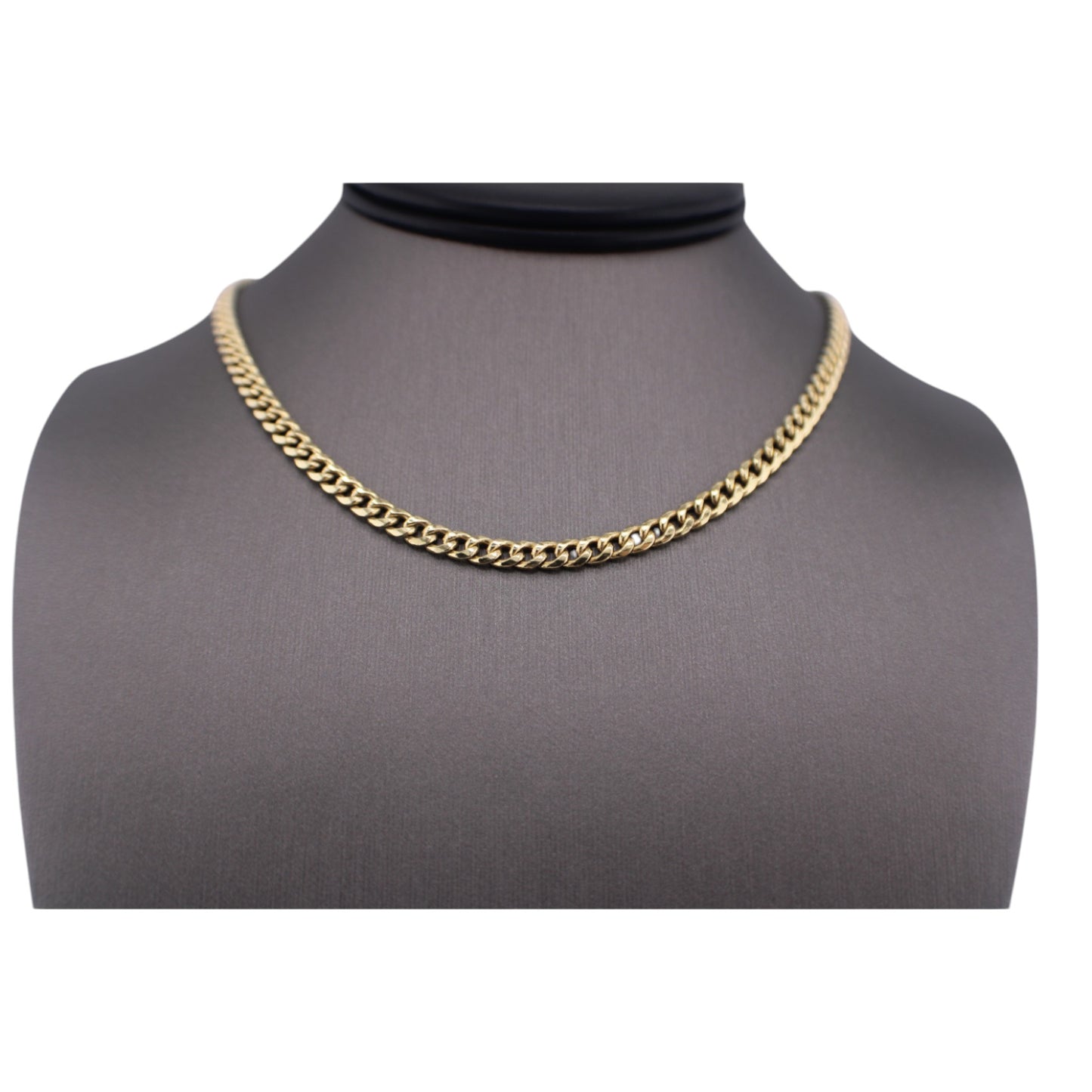 10KT Yellow Gold Fancy Cuban-Link 4.5mm Chain