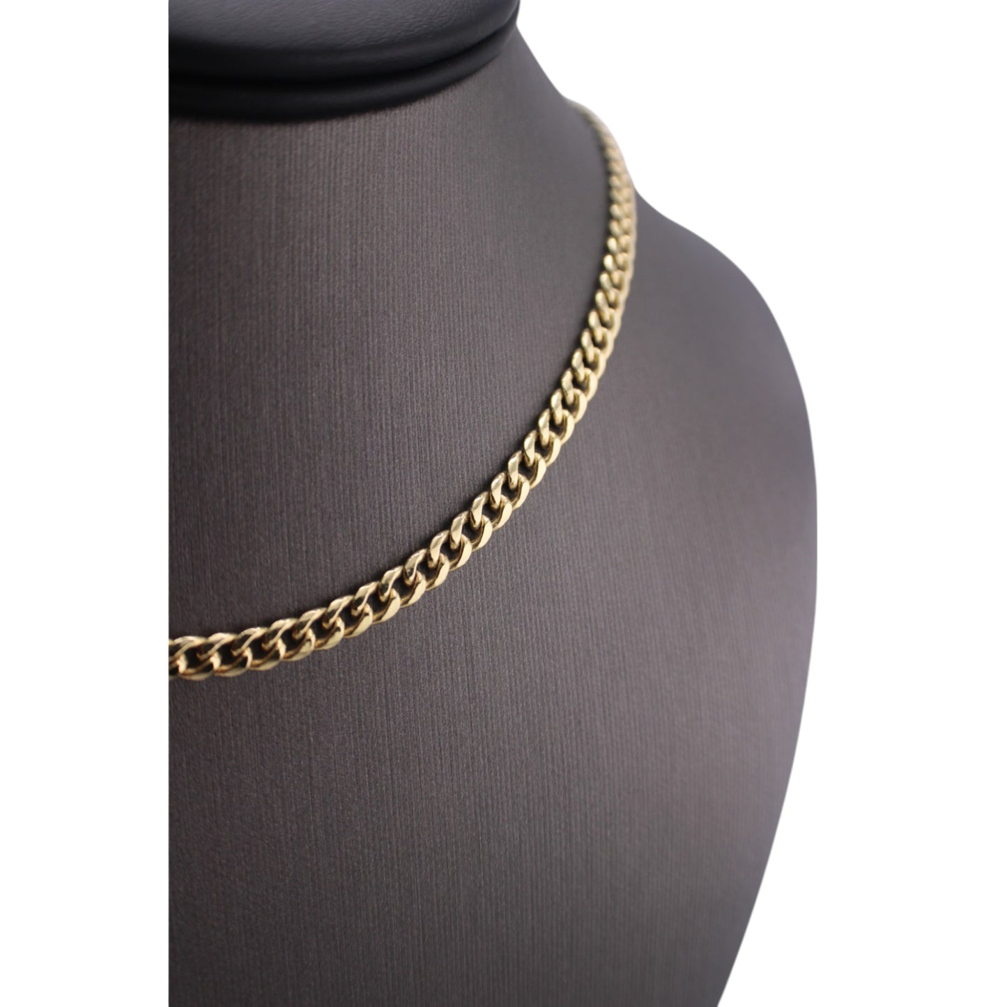10KT Yellow Gold Fancy Cuban-Link 4.5mm Chain