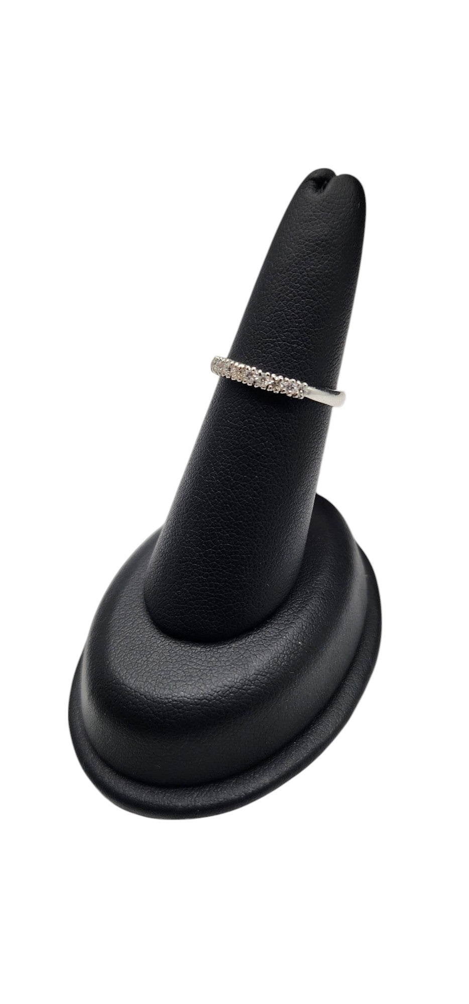 18KT White Gold 0.21cttw W/ White Diamond Single Wedding Band Ring