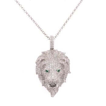 Silver Collection/ King of The Jungle Set Pendant 16" Chain