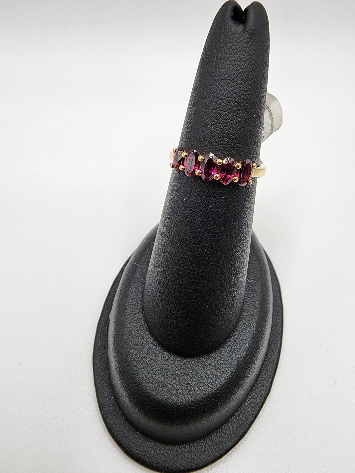 14KT Yellow Gold Oval Rhodolite W/1.40 Cttw Ring