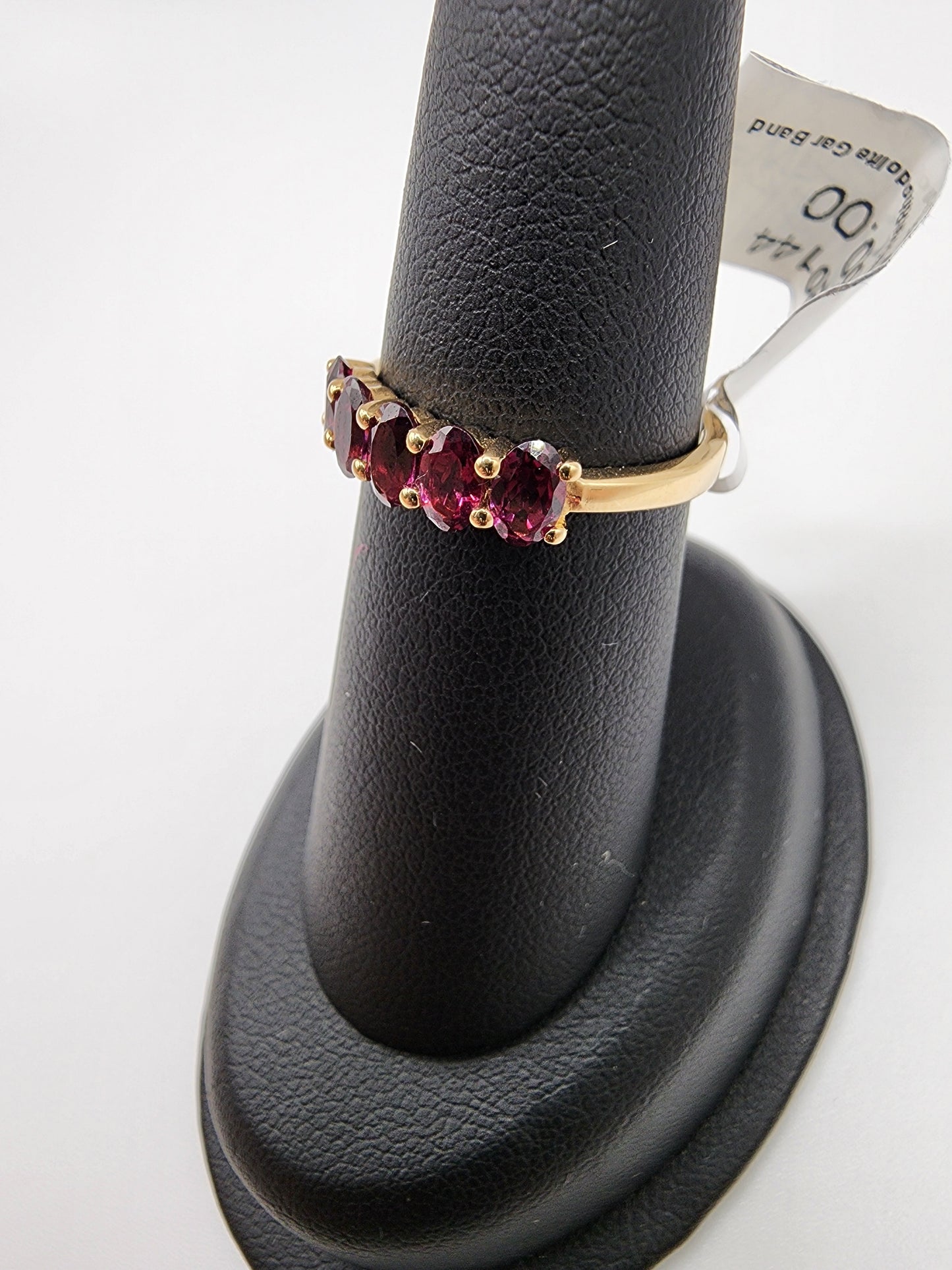 14KT Yellow Gold Oval Rhodolite W/1.40 Cttw Ring