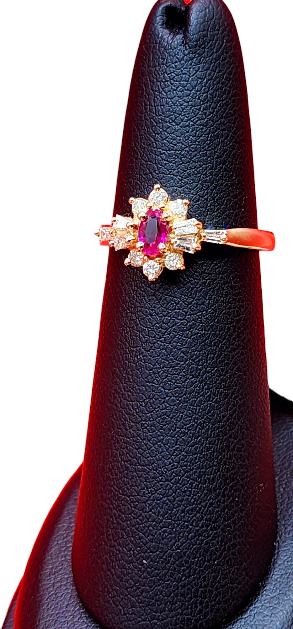 14KT Yellow Gold/ Gen Ruby & .30cttw & Diamond .35cttw