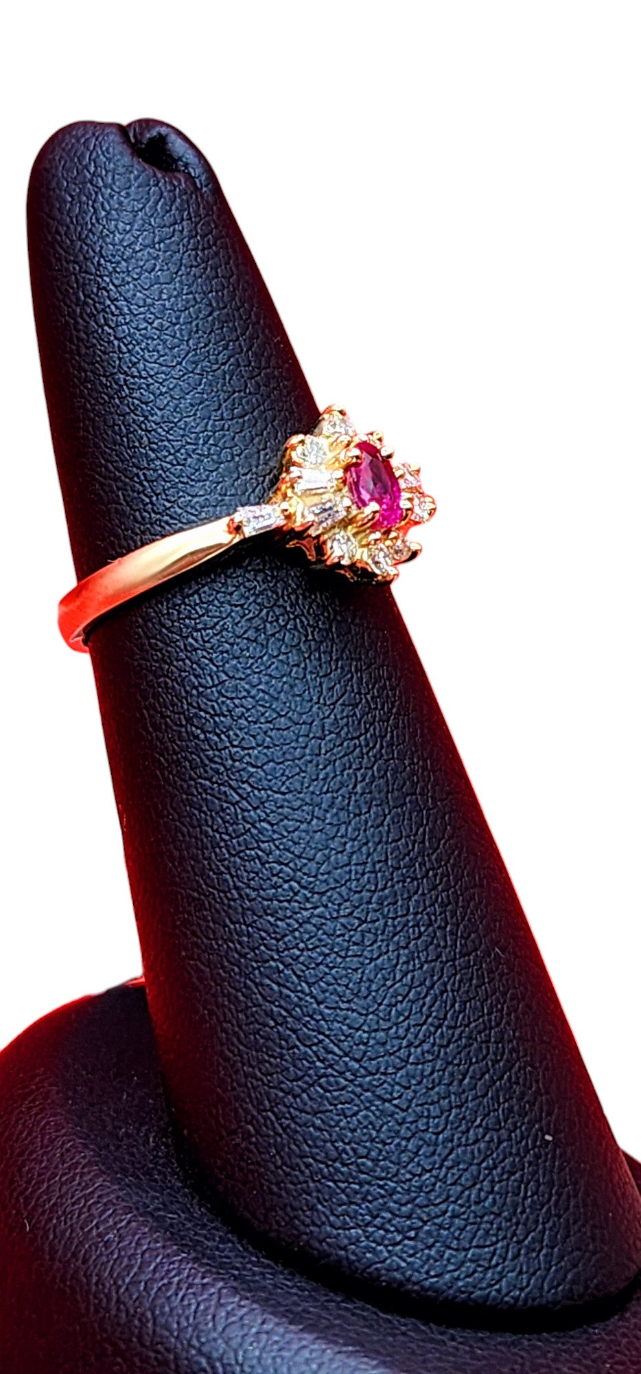 14KT Yellow Gold/ Gen Ruby & .30cttw & Diamond .35cttw