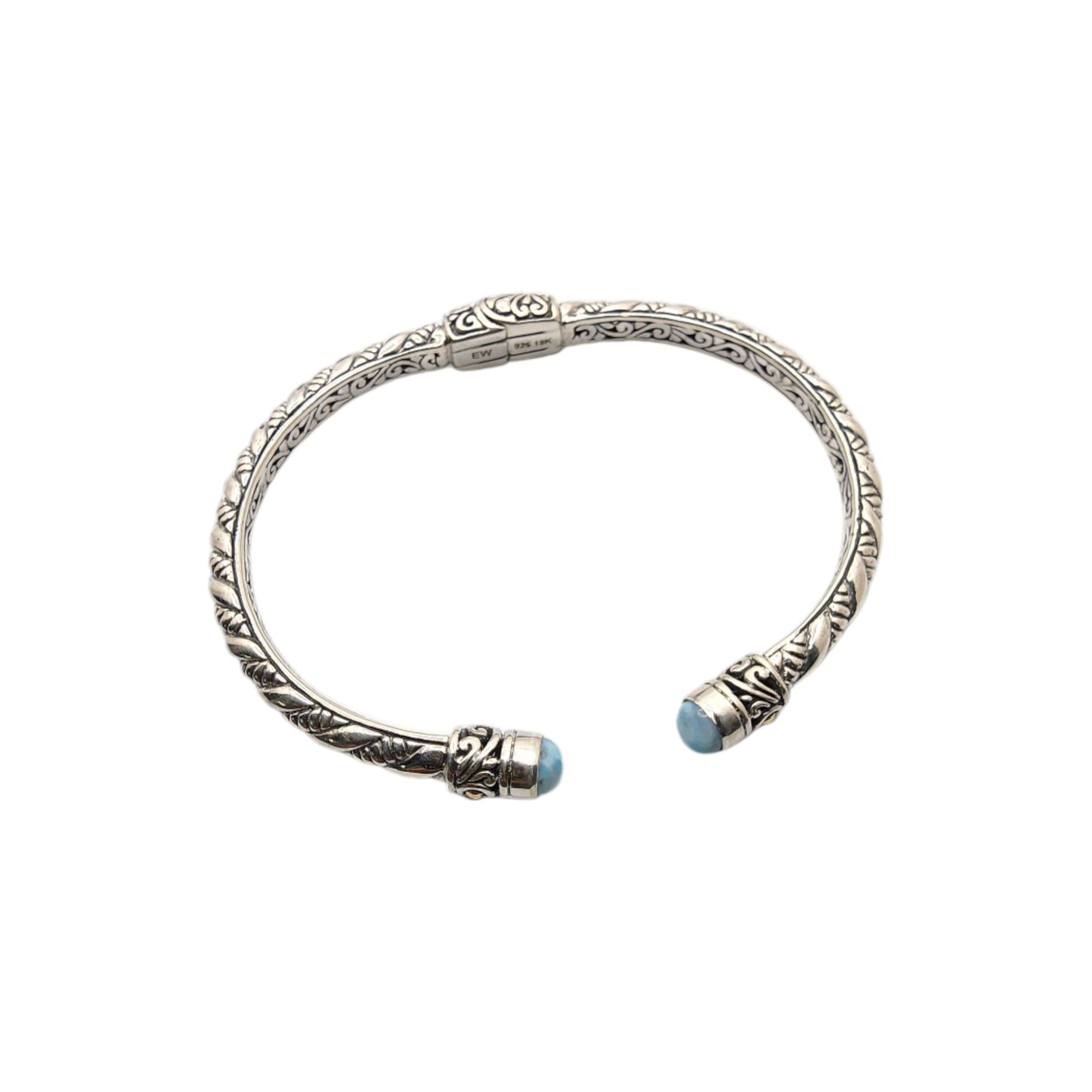 Silver Collection Plat/ W LAR Thin Twist Bangle Bracelet