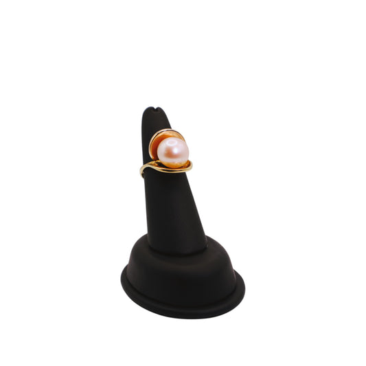 18KT Yellow Gold/ Yellow 12.5mm Clam FWP Pearl Ring