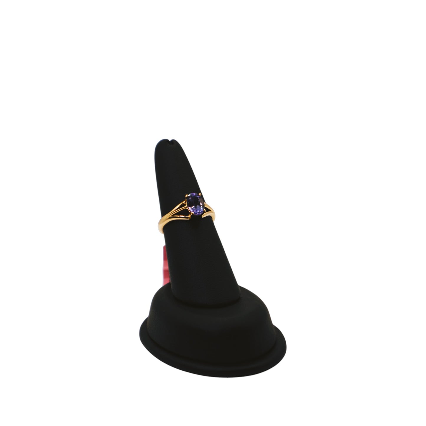 18KT Yellow Gold W/ 1.50cttw Oval Tanzanite Ring
