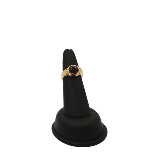 18KT Yellow Gold W/ Oval Gen Onyx Ring