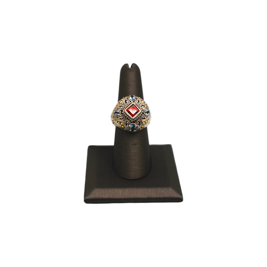Bali Silver Collection W/18KT Gar/Cntr-BT Side Bali Ring