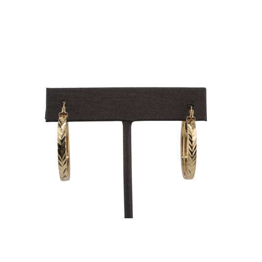 14KT Yellow Gold New Round Hoops 22.mm Earrings