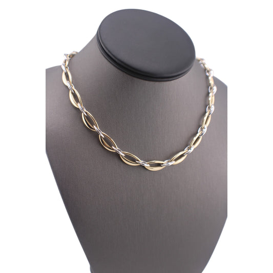 14KT Yellow/White Gold Fancy Link Chain.