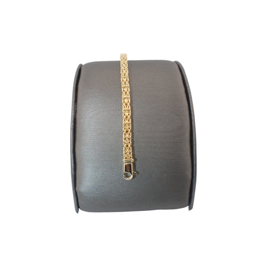 14KT Yellow Gold Byzantine Square Italian Link Bracelets