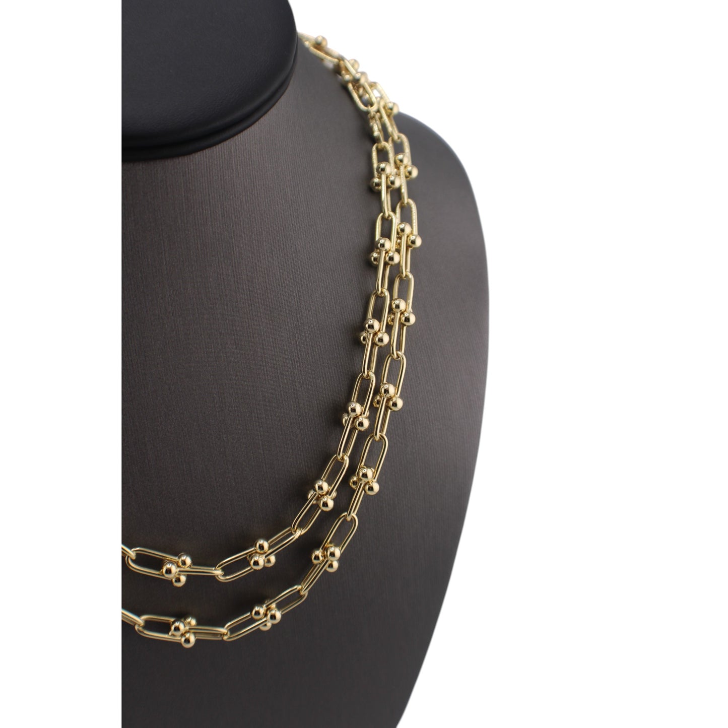 14KT Yellow Semi-Solid Gold Fancy Link Chain