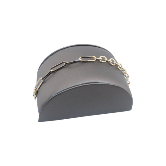 14KT Yellow Gold Semi-Solid Paper-Clip and Round Link Bracelets