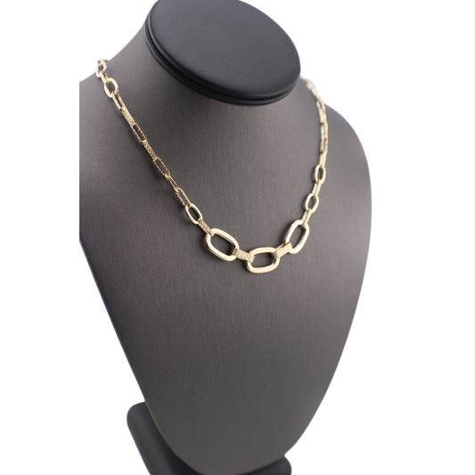 14KT Yellow Semi-Solid Gold Fancy Paper Clip Chain
