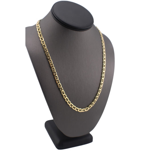 14KT Yellow Gold Fancy Flat Anchor Link Chain.