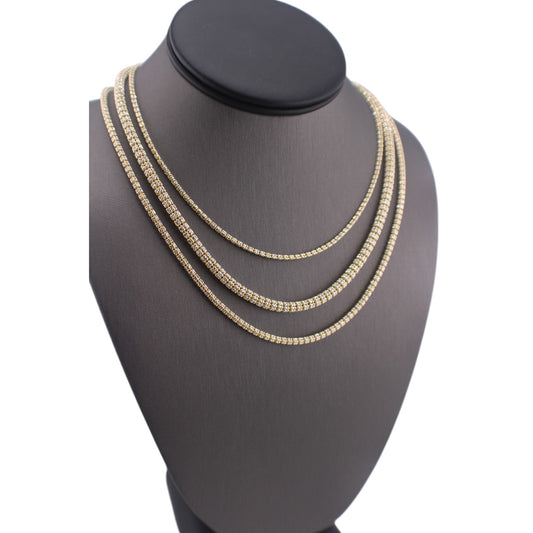 14KT Yellow Gold Solid Diamond-Cut Link Chain.