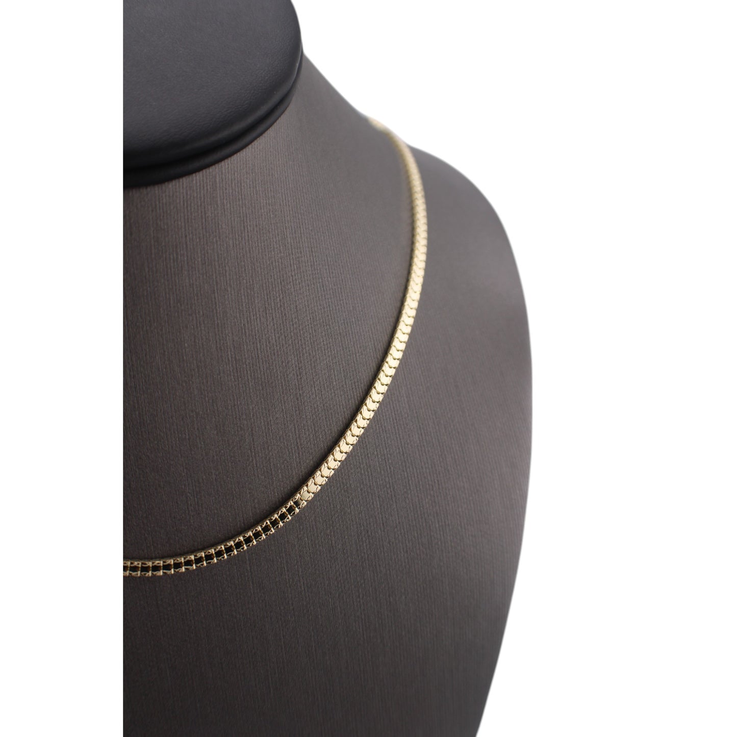 14KT Yellow Semi-Solid Gold Fancy Square Cut Chain