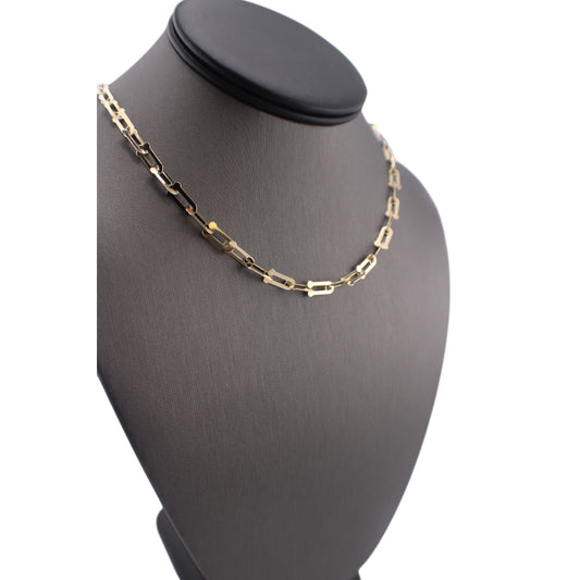 14KT Yellow Gold Solid Fancy Flat-T Link Chain