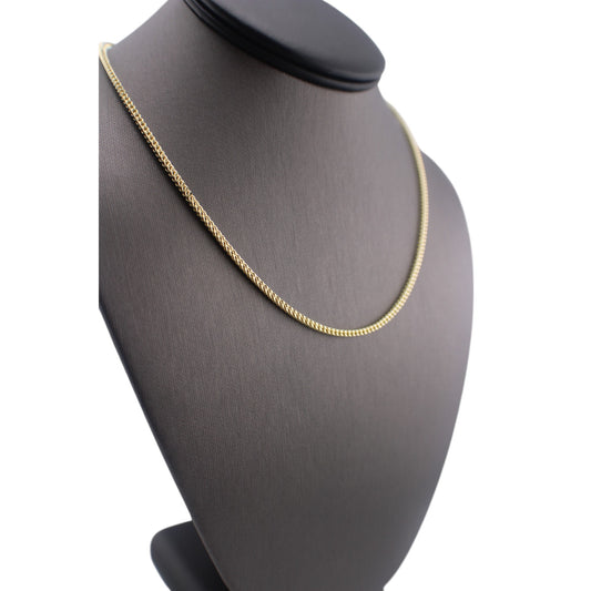 10KT Yellow Gold Fancy Franco-Link Semi-solid 2mm Chain