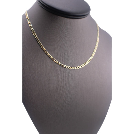 10KT Yellow Gold Italian Solid Curve-Link Chain