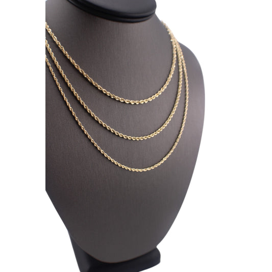 10KT Yellow Gold Italian Rope-Link Chain