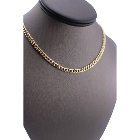 10KT Yellow Gold Fancy Cuban-Link 4.5mm Chain