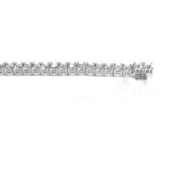 Silver Collection Simulated Diamond Tennis W/ White Cz Necklace