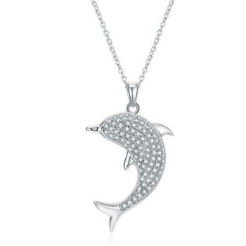 Sterling Silver Beach Life Collection Dolphin 18" Pendants.